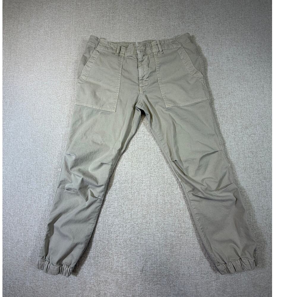 Nili Lotan Women 6 Beige Utility Cotton Pants Casual Minimalist Jogger